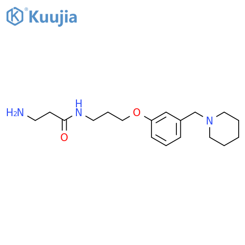 Propanamide, 3-amino-N-[3-[3-(1-piperidinylmethyl)phenoxy]propyl]- structure