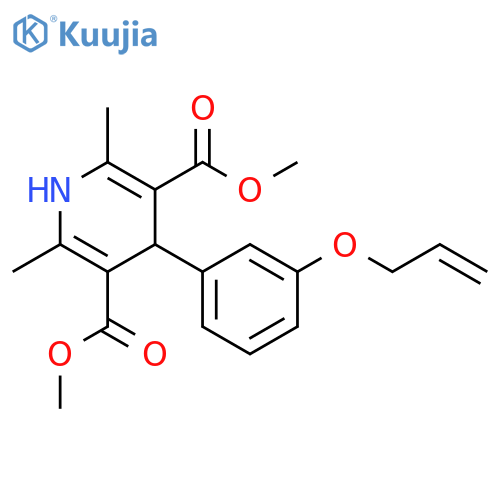3,5-Pyridinedicarboxylic acid,1,4-dihydro-2,6-dimethyl-4-[3-(2-propenyloxy)phenyl]-, dimethyl ester structure