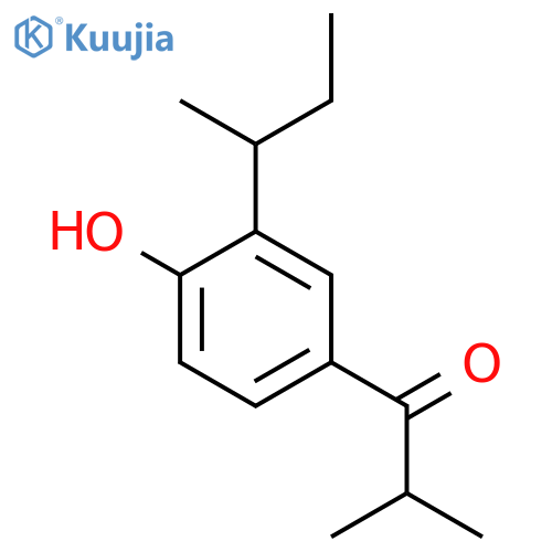1-3-(butan-2-yl)-4-hydroxyphenyl-2-methylpropan-1-one structure