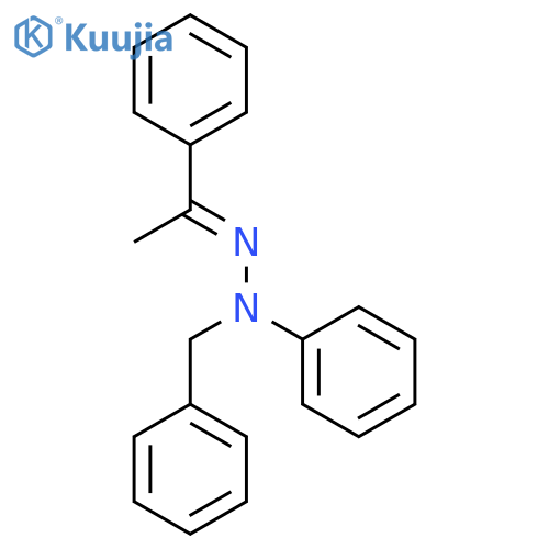 Ethanone,1-phenyl-, 2-phenyl-2-(phenylmethyl)hydrazone structure