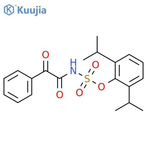 Sulfamic acid, (oxophenylacetyl)-, 2,6-bis(1-methylethyl)phenyl ester structure