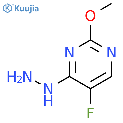 5-fluoro-4-hydrazino-2-methoxypyrimidine structure