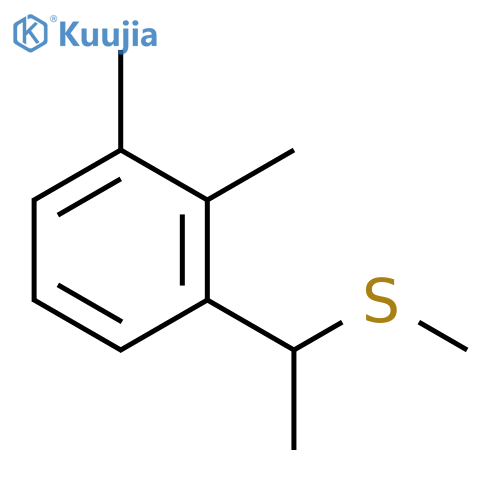 Benzene, 1,2-dimethyl-3-[1-(methylthio)ethyl]- structure