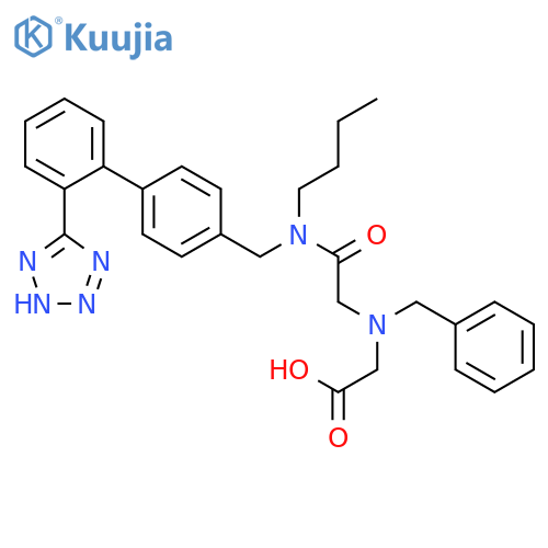 Glycine,N-[2-[butyl[[2'-(1H-tetrazol-5-yl)[1,1'-biphenyl]-4-yl]methyl]amino]-2-oxoethyl]-N-(phenylmethyl)-(9CI) structure