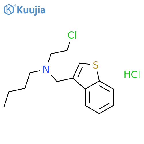 Benzo[b]thiophene-3-methanamine,N-butyl-N-(2-chloroethyl)-, hydrochloride (1:1) structure