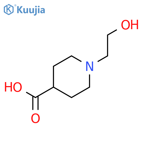 1-(2-Hydroxyethyl)-4-piperidinecarboxylic Acid structure