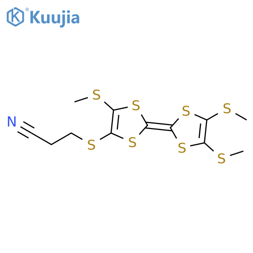 Propanenitrile,3-[[2-[4,5-bis(methylthio)-1,3-dithiol-2-ylidene]-5-(methylthio)-1,3-dithiol-4-yl]thio]- structure