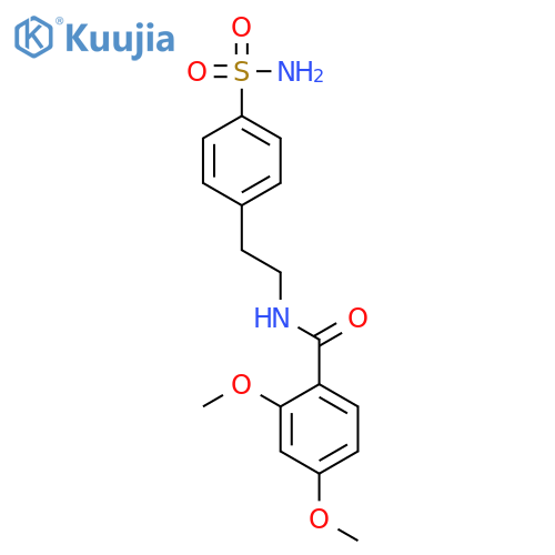2,4-dimethoxy-N-[2-(4-sulfamoylphenyl)ethyl]benzamide structure