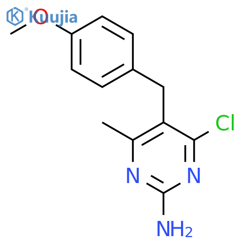 4-chloro-5-(4-methoxy-benzyl)-6-methyl-pyrimidin-2-ylamine structure