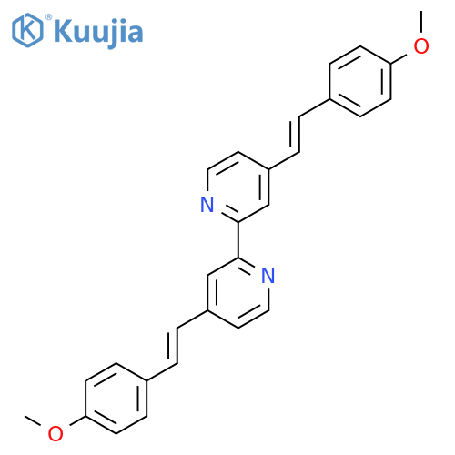 (E,E)-4,4'-Bis[2-(4-methoxyphenyl)ethenyl]-2,2'-bipyridine structure