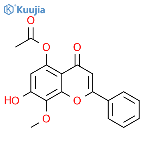 5-(Acetyloxy)-7-hydroxy-8-methoxy-2-phenyl-4H-1-benzopyran-4-one structure