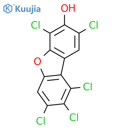3-Dibenzofuranol, 2,4,7,8,9-pentachloro- structure