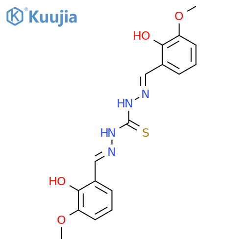 N',2-Bis[(5-methoxy-6-oxocyclohexa-2,4-dien-1-ylidene)methyl]hydrazine-1-carbothiohydrazide structure