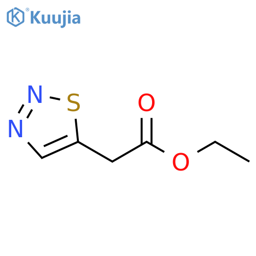 ethyl 2-(1,2,3-thiadiazol-5-yl)acetate structure