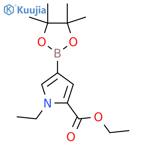 Ethyl 1-ethyl-4-(4,4,5,5-tetramethyl-1,3,2-dioxaborolan-2-yl)-1H-pyrrole-2-carboxylate structure