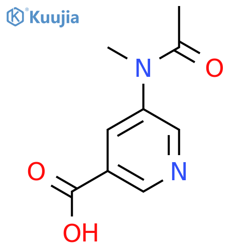 5-(N-methylacetamido)pyridine-3-carboxylic acid structure