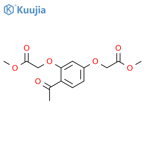 Acetic acid, 2,2'-[(4-acetyl-1,3-phenylene)bis(oxy)]bis-, dimethyl ester structure
