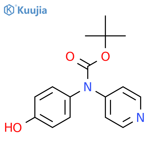 Carbamic acid, (4-hydroxyphenyl)-4-pyridinyl-, 1,1-dimethylethyl ester structure