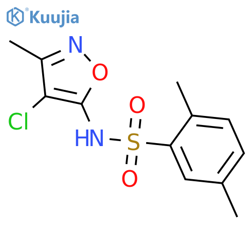 Benzenesulfonamide, N-(4-chloro-3-methyl-5-isoxazolyl)-2,5-dimethyl- structure