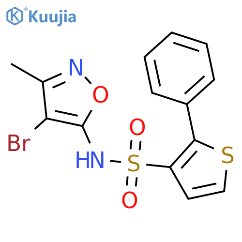 3-Thiophenesulfonamide, N-(4-bromo-3-methyl-5-isoxazolyl)-2-phenyl- structure