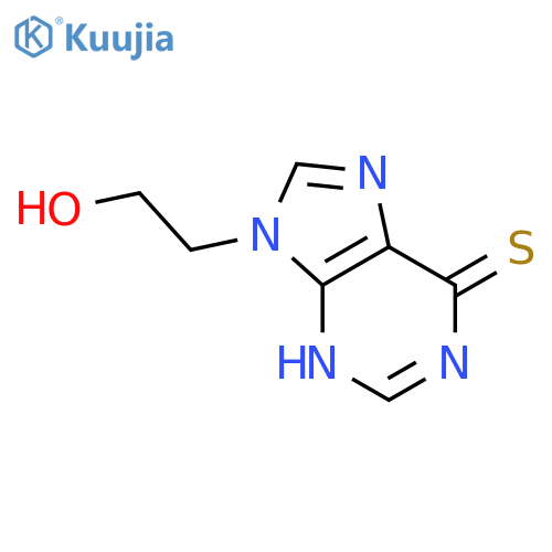 6H-Purine-6-thione,1,9-dihydro-9-(2-hydroxyethyl)- structure
