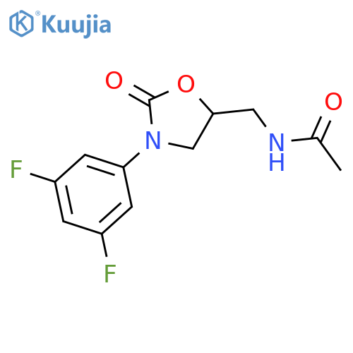 (S)-N-((3-(3,5-Difluorophenyl)-2-oxooxazolidin-5-yl)methyl)acetamide structure