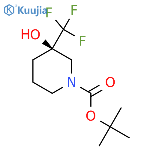 tert-butyl (3R)-3-hydroxy-3-(trifluoromethyl)piperidine-1-carboxylate structure