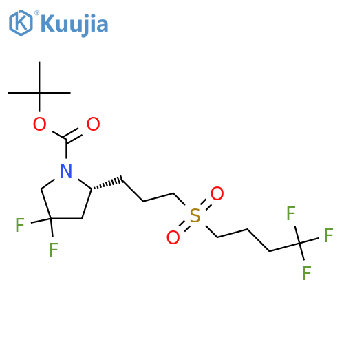 tert-butyl (2R)-4,4-difluoro-2-[3-(4,4,4-trifluorobutanesulfonyl)propyl]pyrrolidine-1-carboxylate structure