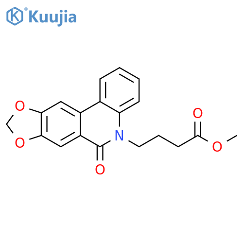 [1,3]Dioxolo[4,5-j]phenanthridine-5(6H)-butanoic acid, 6-oxo-, methyl ester structure