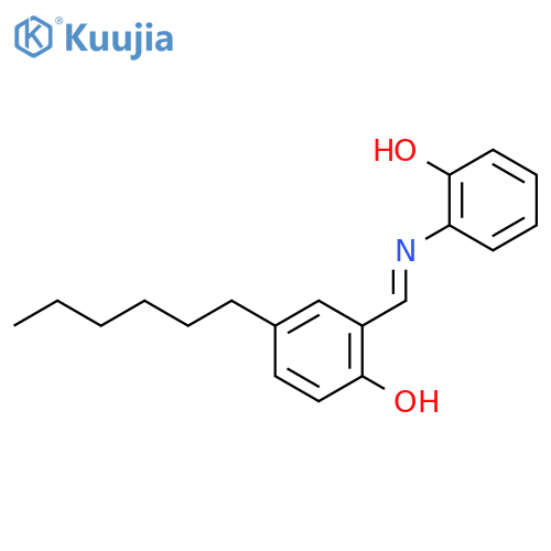 Phenol,4-hexyl-2-[[(2-hydroxyphenyl)imino]methyl]- structure