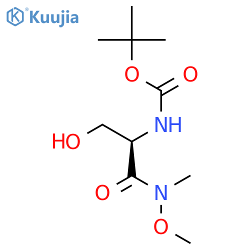 (R)-[2-hydroxy-1-(methoxymethylcarbamoyl)ethyl]carbamic acid tert-butyl ester structure