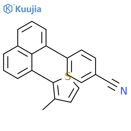 Benzonitrile, 4-[8-(3-methyl-2-thienyl)-1-naphthalenyl]- structure