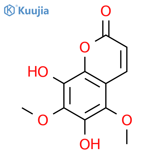 2H-1-Benzopyran-2-one,6,8-dihydroxy-5,7-dimethoxy- structure