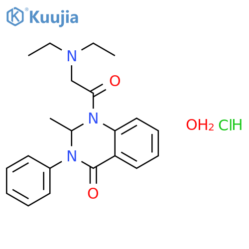 4(1H)-Quinazolinone,1-[2-(diethylamino)acetyl]-2,3-dihydro-2-methyl-3-phenyl-, hydrochloride (1:1) structure