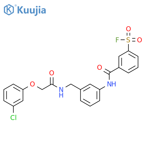 3-[[3-[[[2-(3-chlorophenoxy)acetyl]amino]methyl]phenyl]carbamoyl]benzenesulfonyl Fluoride structure
