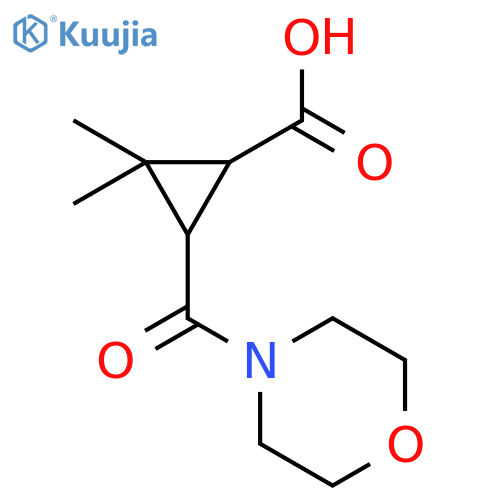 2,2-Dimethyl-3-(morpholin-4-ylcarbonyl)-cyclopropanecarboxylic acid structure