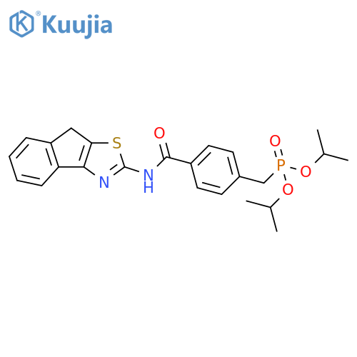 Phosphonic acid,[[4-[(8H-indeno[1,2-d]thiazol-2-ylamino)carbonyl]phenyl]methyl]-,bis(1-methylethyl) ester structure