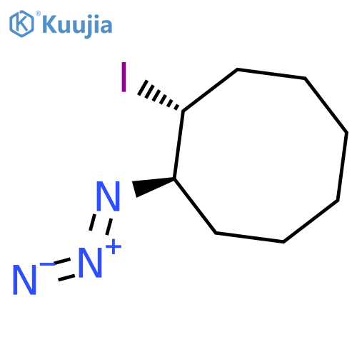 Cyclooctane, 1-azido-2-iodo-, trans- structure