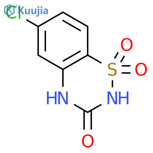 2H-1,2,4-Benzothiadiazin-3(4H)-one, 6-chloro-, 1,1-dioxide structure