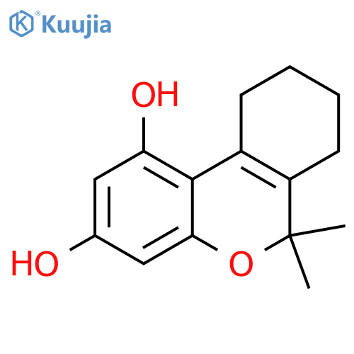 6H-Dibenzo[b,d]pyran-1,3-diol,7,8,9,10-tetrahydro-6,6-dimethyl- structure