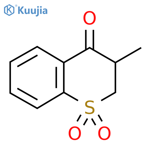 4H-1-Benzothiopyran-4-one, 2,3-dihydro-3-methyl-, 1,1-dioxide structure