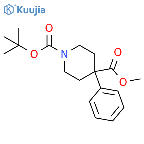 1-BOC-4-PHENYL-4-PIPERIDINEDICARBOXYLIC ACID METHYL ESTER structure