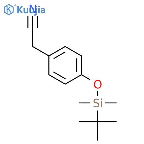 Benzeneacetonitrile, 4-[[(1,1-dimethylethyl)dimethylsilyl]oxy]- structure