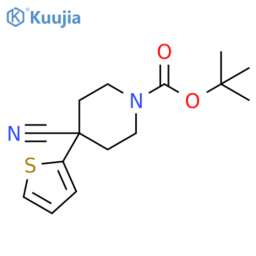 1-N-BOC-4-(2-THIENYL)PIPERIDINE-4-CARBONITRILE structure