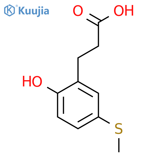 3-2-Hydroxy-5-(methylthio)phenylpropanoic Acid structure