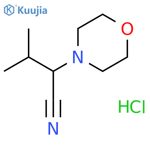 3-methyl-2-(morpholin-4-yl)butanenitrile hydrochloride structure