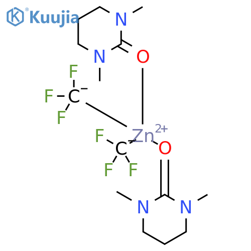 Zinc, bis(tetrahydro-1,3-dimethyl-2(1H)-pyrimidinone-κO2)bis(trifluoromethyl)-, (T-4)- structure