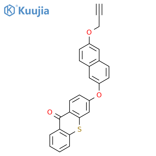 9H-Thioxanthen-9-one, 3-[[6-(2-propyn-1-yloxy)-2-naphthalenyl]oxy]- structure
