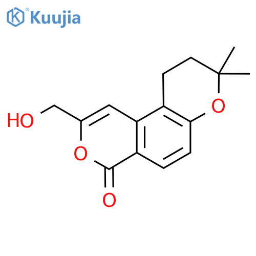 2-(hydroxymethyl)-8,8-dimethyl-9,10-dihydropyrano[4,3-f]chromen-4-one structure
