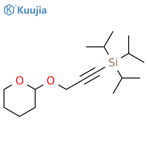 2H-Pyran, tetrahydro-2-[[3-[tris(1-methylethyl)silyl]-2-propyn-1-yl]oxy]- structure